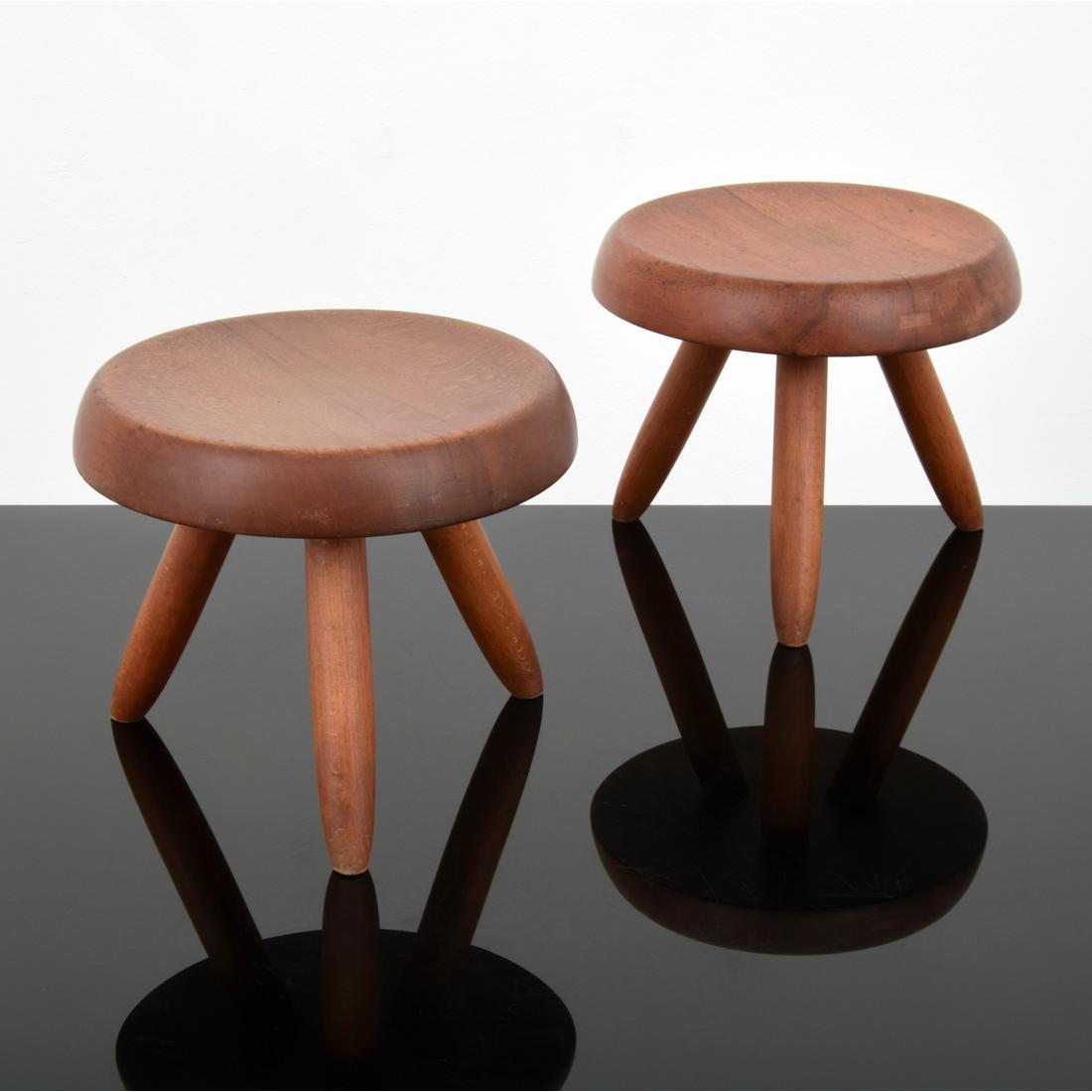 Pair of Charlotte Perriand Low Stools